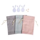 Stoffsäckchen mit Hase, 12x19,5cm, 9tlg., SB-Btl 3Set