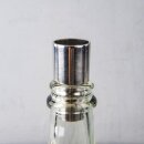 Metall Flaschenkerzenhalter f.Stabkerzen, silber,...