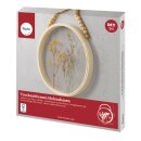 BP Trockenblumen Holzrahmen, FSC 100%, 25,5x2,8x35,5cm, rund, m.Holzkugeln, Box