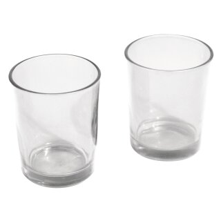 Teelichtglas, 5cm ø, kristall, 6,5cm, PVC-Box...