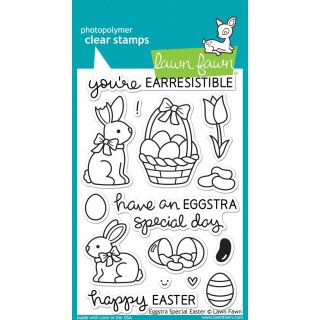 Lawn Fawn, clear stamp, eggstra special easter