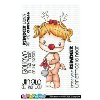 C.C. Designs, clear stamp, Reindeer Swissie