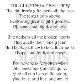 Lavinia Stamps, clear stamp - Christmas tree fairy verse