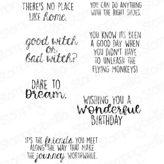 Stamping Bella, Rubber Stamp, OZ SENTIMENT SET