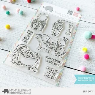 Mama Elephant, clear stamp, Spa Day