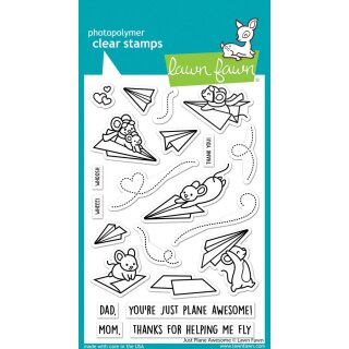 Lawn Fawn, clear stamp, just plane awesome