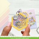 Lawn Fawn, lawn cuts/ Stanzschablone, honeycomb shaker gift tag