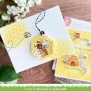 Lawn Fawn, lawn cuts/ Stanzschablone, honeycomb shaker gift tag