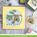 Lawn Fawn, lawn cuts/ Stanzschablone, honeycomb shaker gift tag