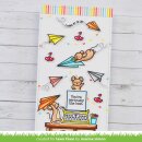 Lawn Fawn, clear stamp, just plane awesome sentiment trails