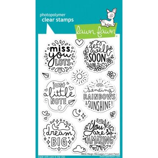 Lawn Fawn, clear stamp, more magic messages