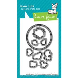 Lawn Fawn, lawn cuts/ Stanzschablone, more magic messages