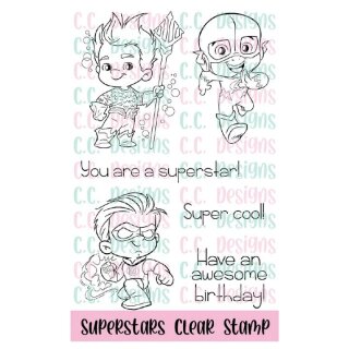 C.C. Designs, clear stamp, Superstars
