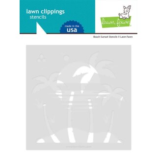Lawn Fawn, Lawn Clippings, beach sunset stencils