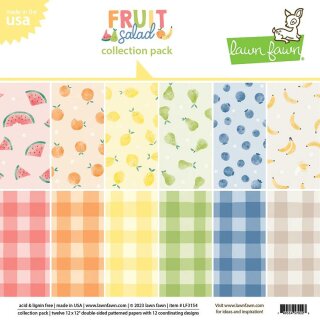 Lawn Fawn, fruit salad collection pack, 12"x12" / 30,05x30,5cm, Block 12 Blatt