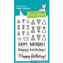 Lawn Fawn, clear stamp, all the party hats
