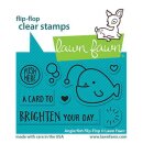 Lawn Fawn, clear stamp, anglerfish flip-flop