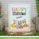 Lawn Fawn, clear stamp, yappy birthday add-on
