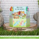 Lawn Fawn, clear stamp, yappy birthday add-on