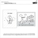 Lawn Fawn, clear stamp, yappy birthday