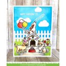Lawn Fawn, clear stamp, yappy birthday