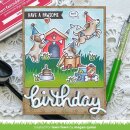 Lawn Fawn, clear stamp, yappy birthday