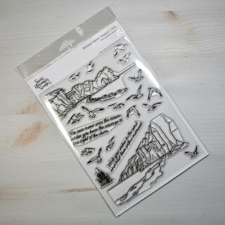 Sweet November Stamps, clear stamp, Background Builder: Seaside Cliffs