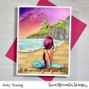 Sweet November Stamps, clear stamp, Background Builder: Seaside Cliffs
