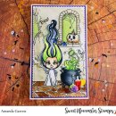 Sweet November Stamps, clear stamp, Background Builder: Halloween Room