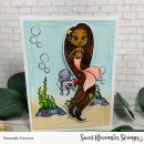 Sweet November Stamps, clear stamp, Mermaid hair