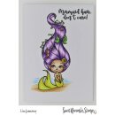 Sweet November Stamps, clear stamp, Mermaid hair