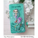 Sweet November Stamps, clear stamp, Mermaid hair