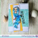 Sweet November Stamps, clear stamp, Mermaid hair