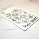 Sweet November Stamps, clear stamp, Merwees Set #2