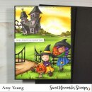 Sweet November Stamps, clear stamp, Horizon Lines: Spookville