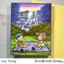 Sweet November Stamps, clear stamp, Horizon Lines: Waterfall