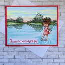 Sweet November Stamps, clear stamp, Horizon lines: Reflections