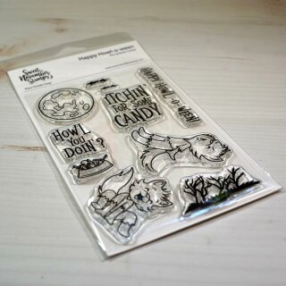 Sweet November Stamps, clear stamp, Happy Howl-O-Ween
