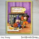 Sweet November Stamps, clear stamp, Witchwees: A Little Hello-ween