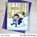 Sweet November Stamps, clear stamp, Snowman Selfie