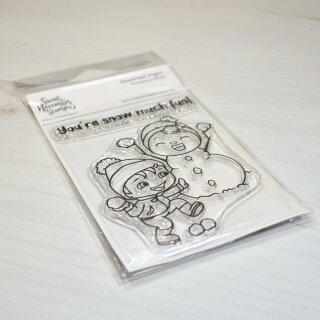 Sweet November Stamps, clear stamp, Snowball Fight