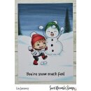 Sweet November Stamps, clear stamp, Snowball Fight