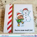 Sweet November Stamps, clear stamp, Snowball Fight