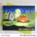 Sweet November Stamps, clear stamp, Ghostly Greetings