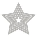 Rayher Stanzschablonen Stern Steppnaht, 2,4-7,4cm, 4-tlg.