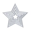 Rayher Stanzschablonen Stern Steppnaht, 2,4-7,4cm, 4-tlg.