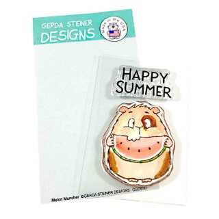Gerda Steiner Designs, Melon Muncher - 2x3 Clear Stamp Set