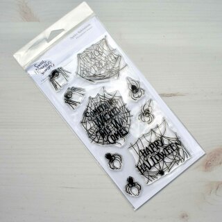 Sweet November Stamps, clear stamp, Spider Salutations