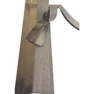 Fröbelsterne, Papierstreifen kastanien-braun metallic/glitter, 24 Streifen, 15mm x 450mm