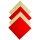 Faltpapier Glitter Gold/ Rot, 32 Blatt, 15x15cm 110g/m2